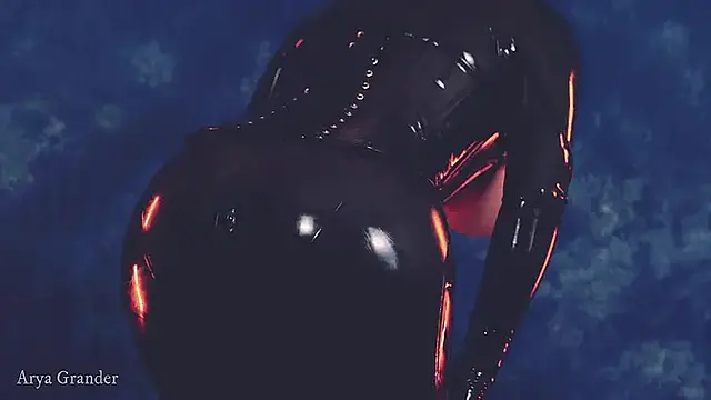 Latex Bondage And FemDom Fingering With Blonde Rubber Mistress