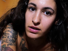 Cute Curly Brunette Solo Webcam Masturbation