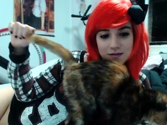 Petite Amateur Redheaded Teen Pisses And Sucks Cock