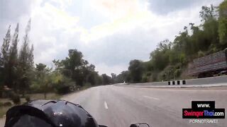 Coffee Shop Public Blowjob And Big  Cock Ride For This Asian Euro Amateur Couple