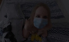 Blonde Babe's Creampie For Toilet Paper