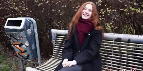 GERMAN SCOUT   Real Redhead Ginger Teen Alice Seduce With Small Tits First Porn Casting
