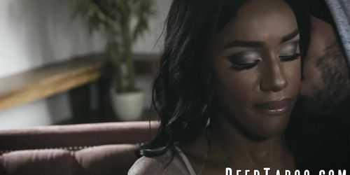 Ebony Star Ashley Aleigh Hangs Legs In The Air While Guy Hammers Her Cunt