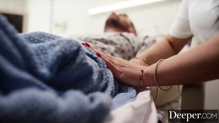 Deeper. Sexy Nurse Angela White Takes Care Of Patient Manuel
