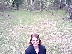 Forest Blowjob With Cum Swallow