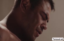 Lovely Shemale Lets Crying Stepdad Bareback Her Tight Ass