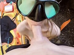 Scuba Mask Blowjob