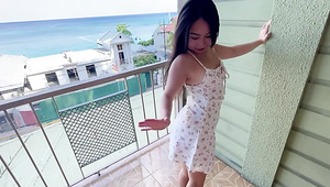 Chinese Asian Model Yiming Curiosity Blows And Fucks Her BF In Public