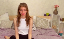 Slim European Babe Masturbates