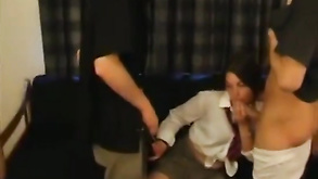 Cute European Teenager In A Threeway