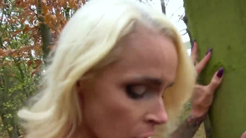 German Tattooed Cunt Of Sophie Logan Stuffed Outdoors