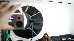 GERMAN SCOUT   Skinny Tall German Redhead Ginger Girl Soley Summer First Time Porn Casting