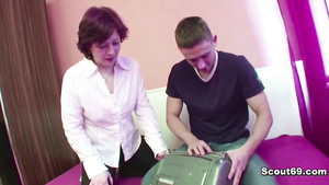 German Step Mommy Seduces 18yr Old Step Son To Get Laid