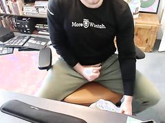 White Guy Jerks Off In His Office And Cums His Load