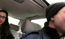 Public Geeky Date Outdoor Fuck