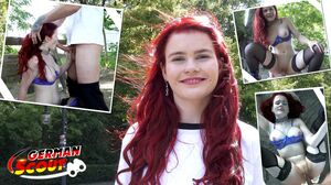 GERMAN SCOUT   Redhead Football Fan Mia May Pickup For Public Anal Fuck At Public Viewing