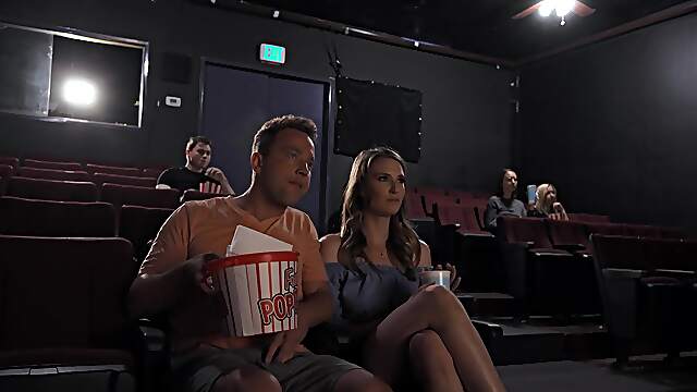 Dashing Beauty Devours Cock At The Cinema In Pretty Indecent Rounds