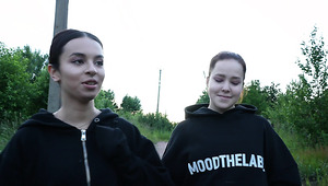 Slim Teens Were Laying Naked By The Lake And Lucky Guy Ended Up In Threesome