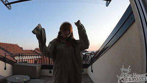 Sunset Seduction: Redhead’s Public Lesbian Delight