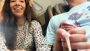 Risky Public Bus Handjob With Cum On Russian Babe’s Hand