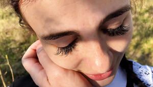 Russian Schoolgirl Rides Ding Dong Outdoors Till Creampie