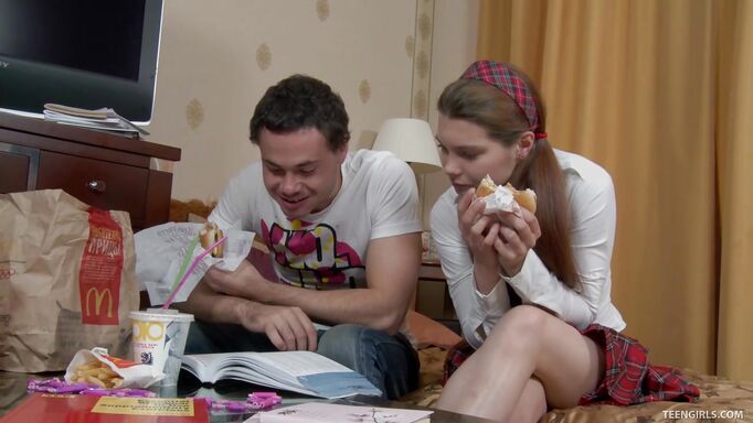 Russian Schoolgirl Getting Her Nipples Sucked