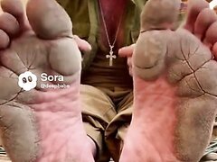 Mature Russian Men With Rough Dry Feet (TEASER)