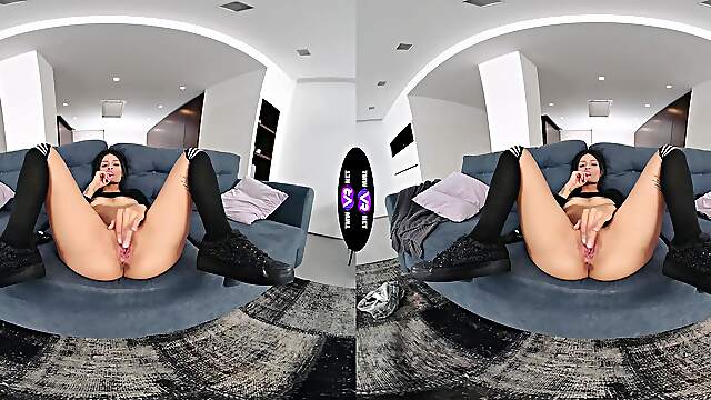 Hot Solo Masturbation With Sneakers And Socks, A Steamy Virtual Reality Scene Featuring Breiny Zoe.