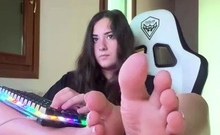 Exotic Brunette Hardcore Foot Fetish Fuck
