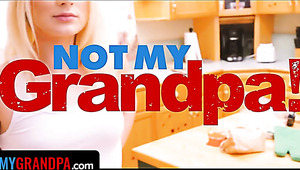 Juicy Brunette Pounded By Her Own Step Grandpa!