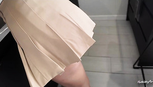 Curvy Busty PAWG Turns Her Step Bro On With Het Wet Panties & Gets Creampied After Hot Sex