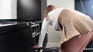 Curvy Busty PAWG Turns Her Step Bro On With Het Wet Panties & Gets Creampied After Hot Sex