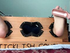 TicklishCouple: Stocks, Brush, & Tickling