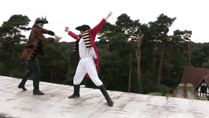 Sword Fighting Dude Fucks Sexy Blonde Chicks As A Prize