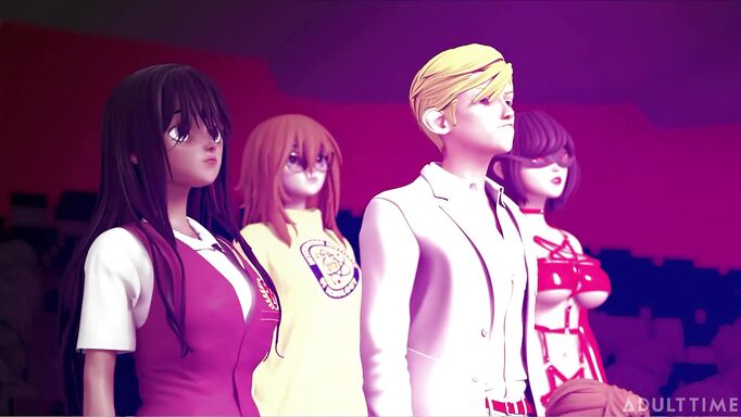 Sexy Hentai Threesome After Prizegiving