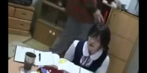 Teacher And Cute Schoolgirl At Home