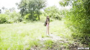 Brunette Asian Teen Enjoys Sensual Pussy Fuck In Woods