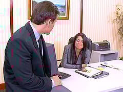 Brunette Eva Angelina Enjoys While Being Fucked In The Office