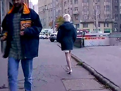 Horny Blonde In Nylons Pissing In Public In Fetish Porn