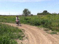 Pale And Outgoing Japanese Wife Outdoor Sex Under Blue Sky