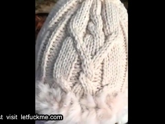 American Cute Girl In White Jacket Gives A Snap Blowjob With