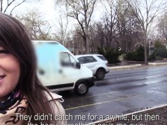 Public Pickedup Euro Babe Doggystyled In Car