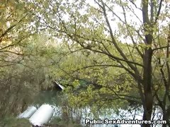 Brunette In Hot Public Sex