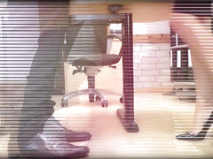 Office Hard Fuck With A Hot Brunette In High Heels On The Table