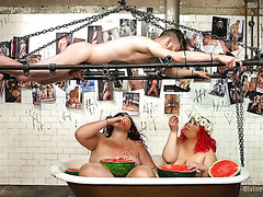 Extra Large BBW Redhead Mistress Mimosa Gets Porked By Skinny Slave