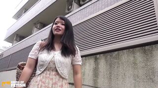 Shy Japanese Teen Gets Her Bush Pleased By A Guy At Porn Interview