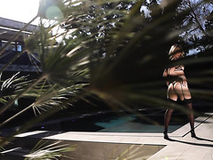 Luxury Blonde MILF Natalia Starr In Black Stockings Got Rapid Fuck With A Big Cock