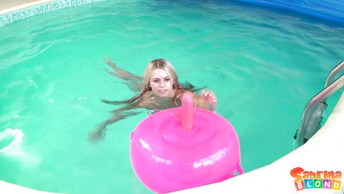 Playing With The Pink Sybian In The Water