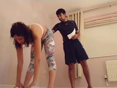 Sexy Asian Babe Tricked Into Stripping & Swallowing For Perverted Trainer