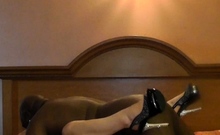 Black Guy Fondling Ebony Milf Juggs And Licking Cunt